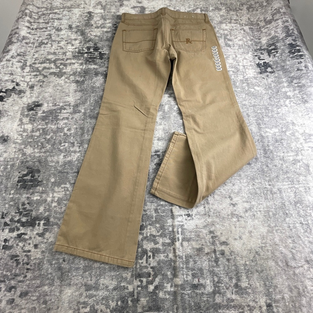 Polo Jeans Company Womens 6x30 Low‎ Rise Boot Cut Jeans Light Brown Tan Cotton - Picture 3 of 12